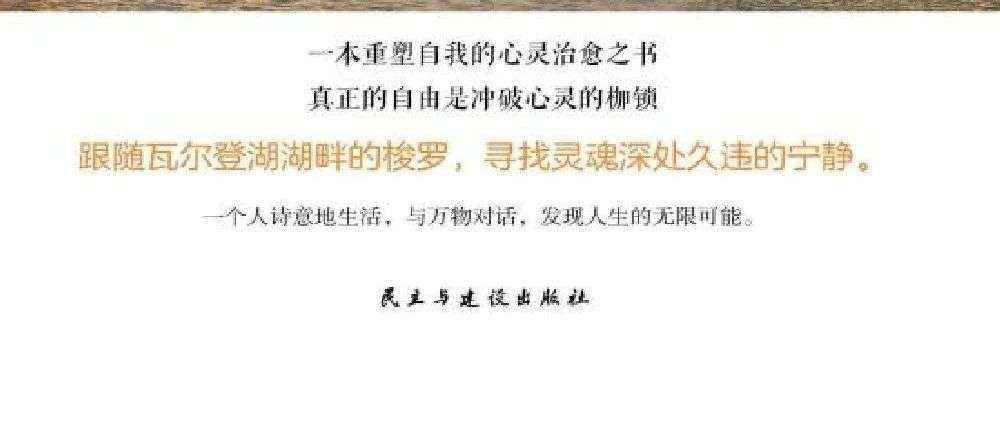 新书展览 春阅芳华主题之《瓦尔登湖》